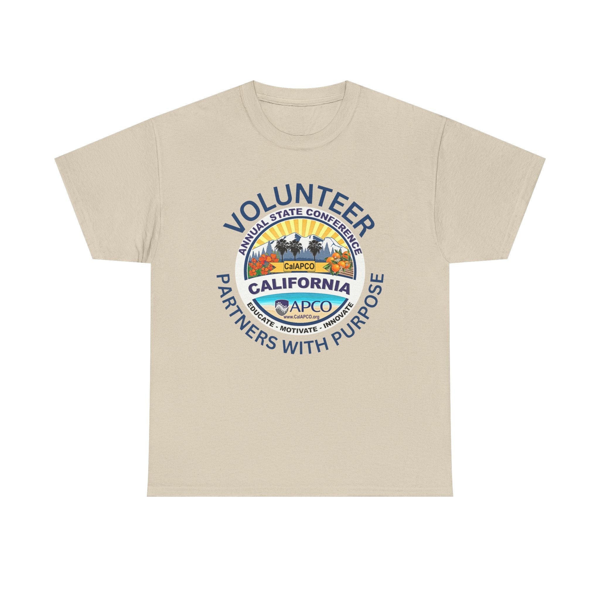 Volunteer T-Shirt — CalAPCO California State Conference  "Volunteer Partner with Purpose”