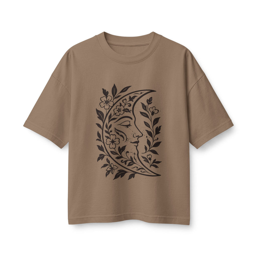 Moonflower Floral Crescent Moon Tee