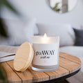 “goAWAY with me” Frosted Glass Scented Candle — 11oz