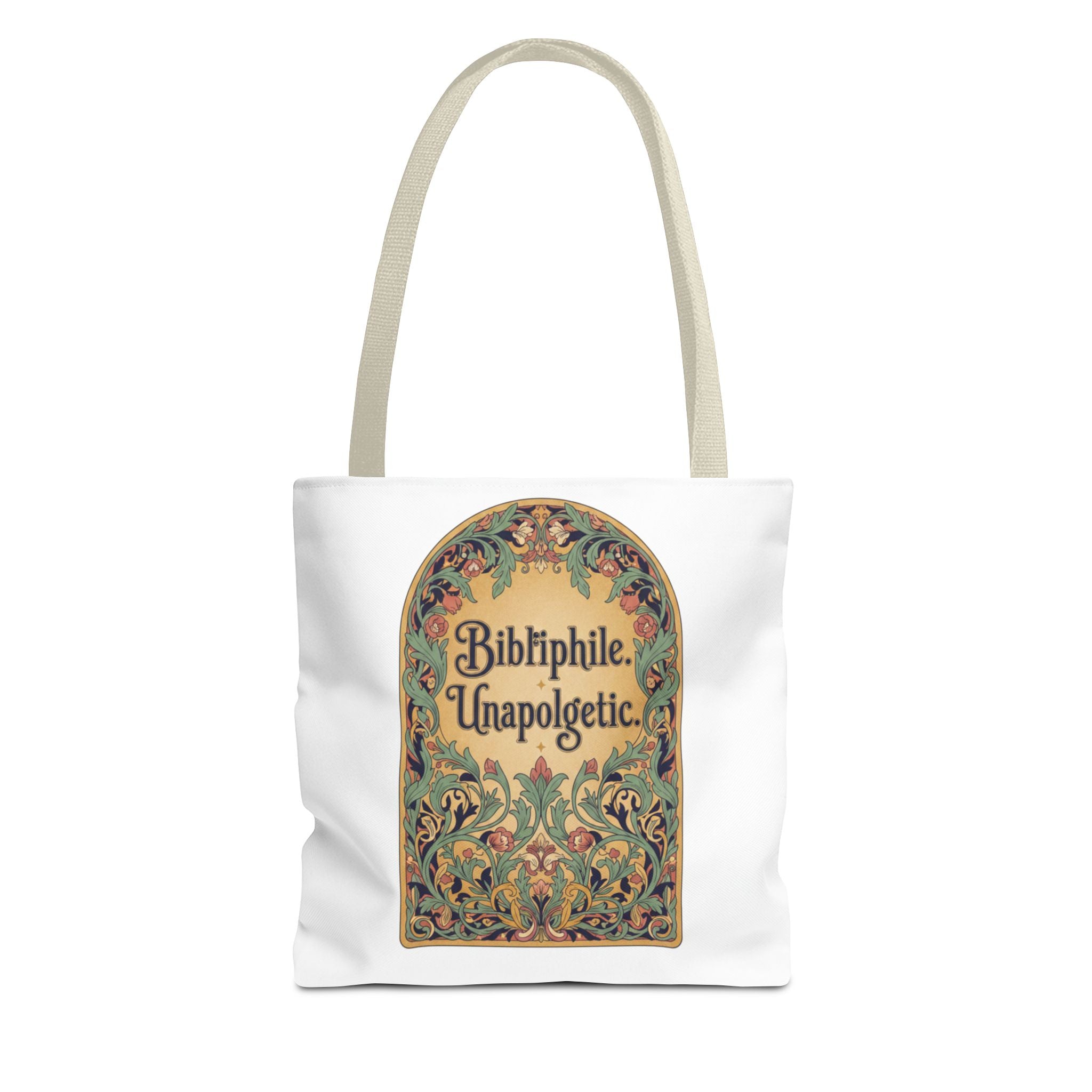 Bibliophile Tote Bag — "Bibliophile. Unapologetic." Vintage Floral Book-Lover Tote