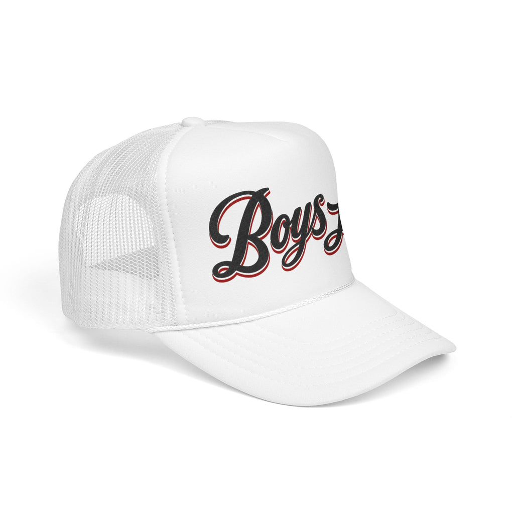 Boys Lie Foam Trucker Hat | Script Graphic Mesh Cap