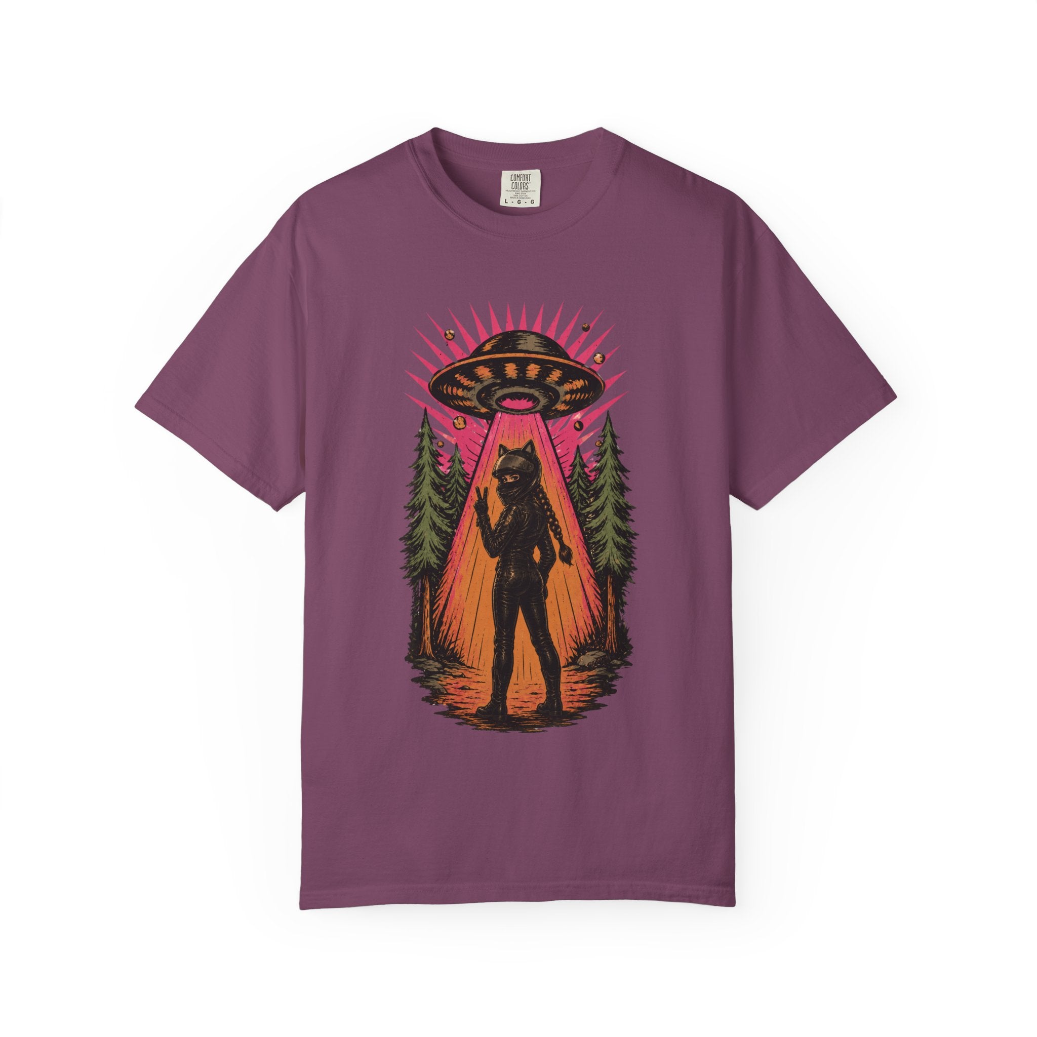 Beam Me Up Retro Rider T-shirt | Funny Quote Sci-Fi Tee