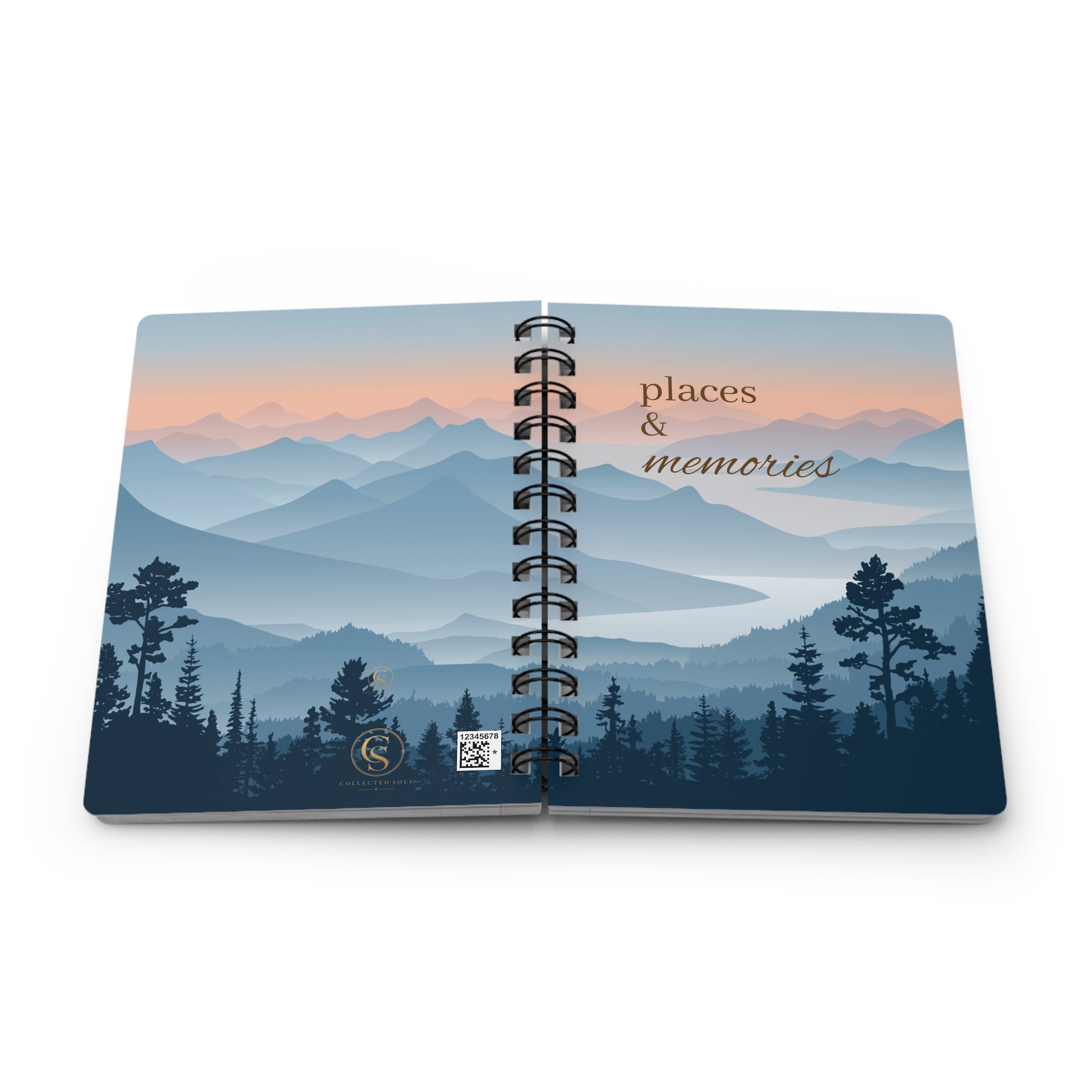 Places & Memories Spiral Notebook — Scenic Mountain Travel Journal