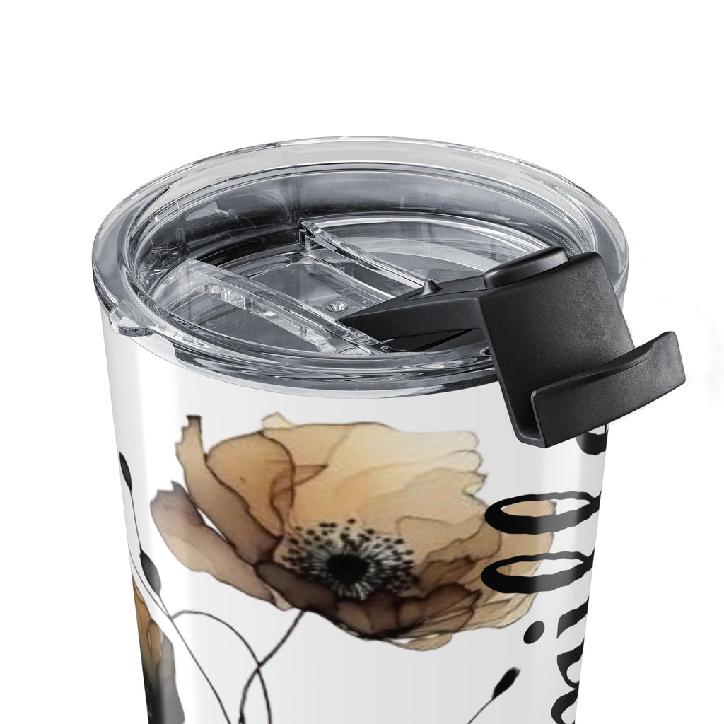 Floral Name Tumbler 20oz — Personalized 'Name' Insulated Travel Tumbler