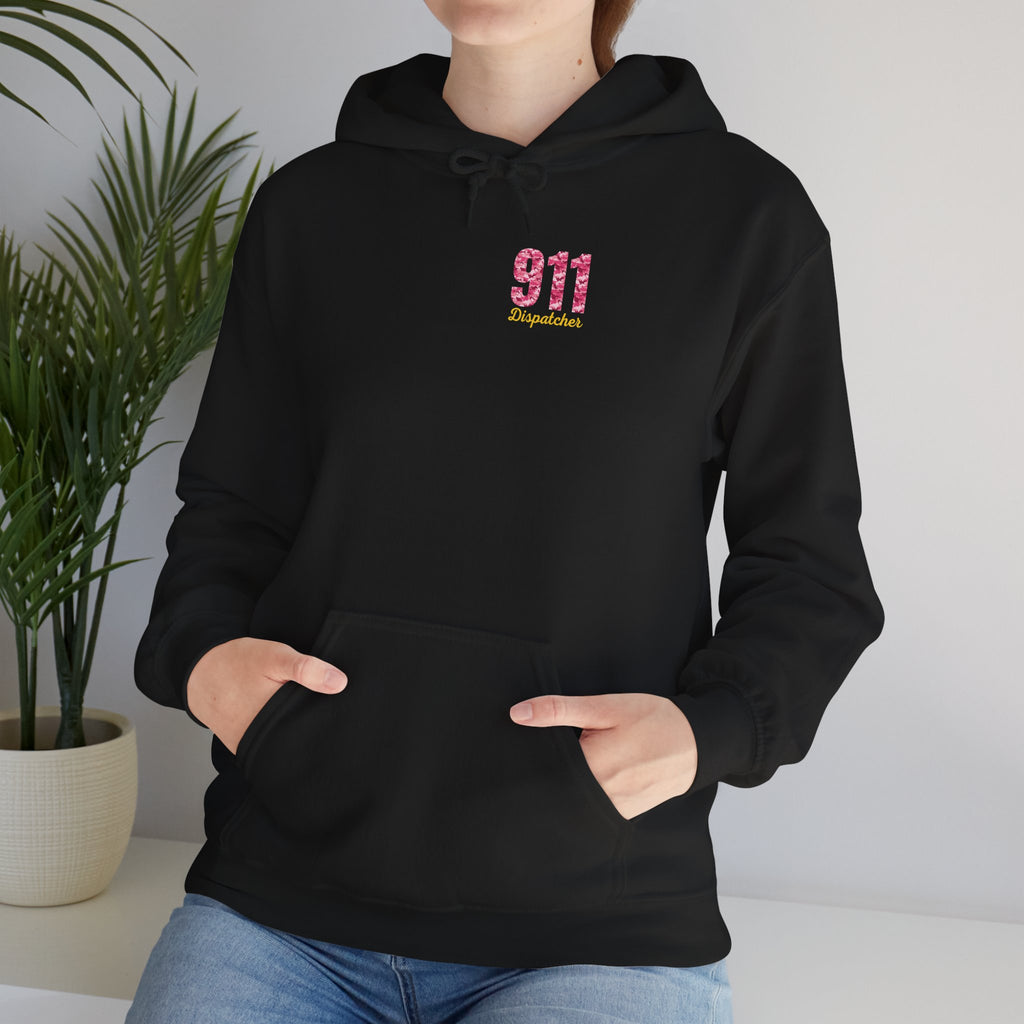 911 Dispatcher Hoodie — Pink Camo Emergency Dispatcher Gift