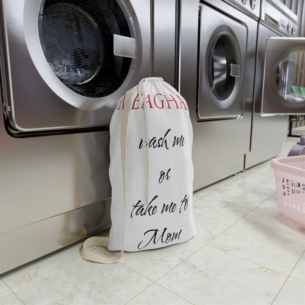 Laundry Bag — Funny Script 'Laundry: Sort Tomorrow, Wash Later, Iron Yeah Right' Canvas Tote