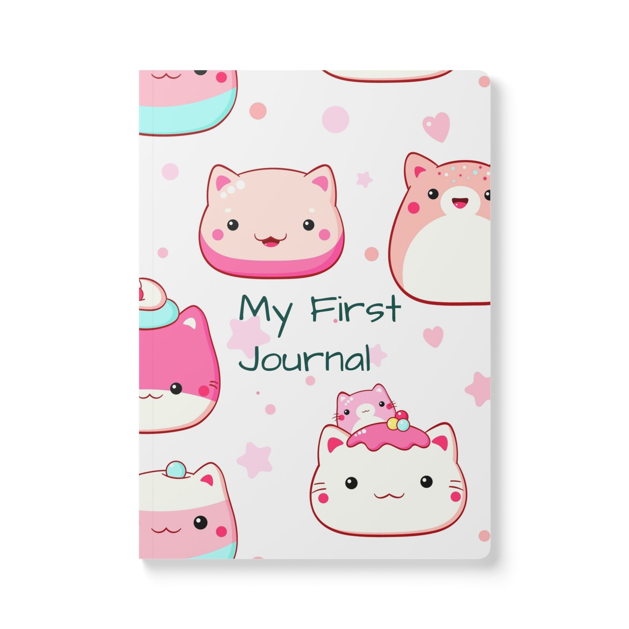 My First Journal — Cute Kawaii Cat Softcover Journal for Kids