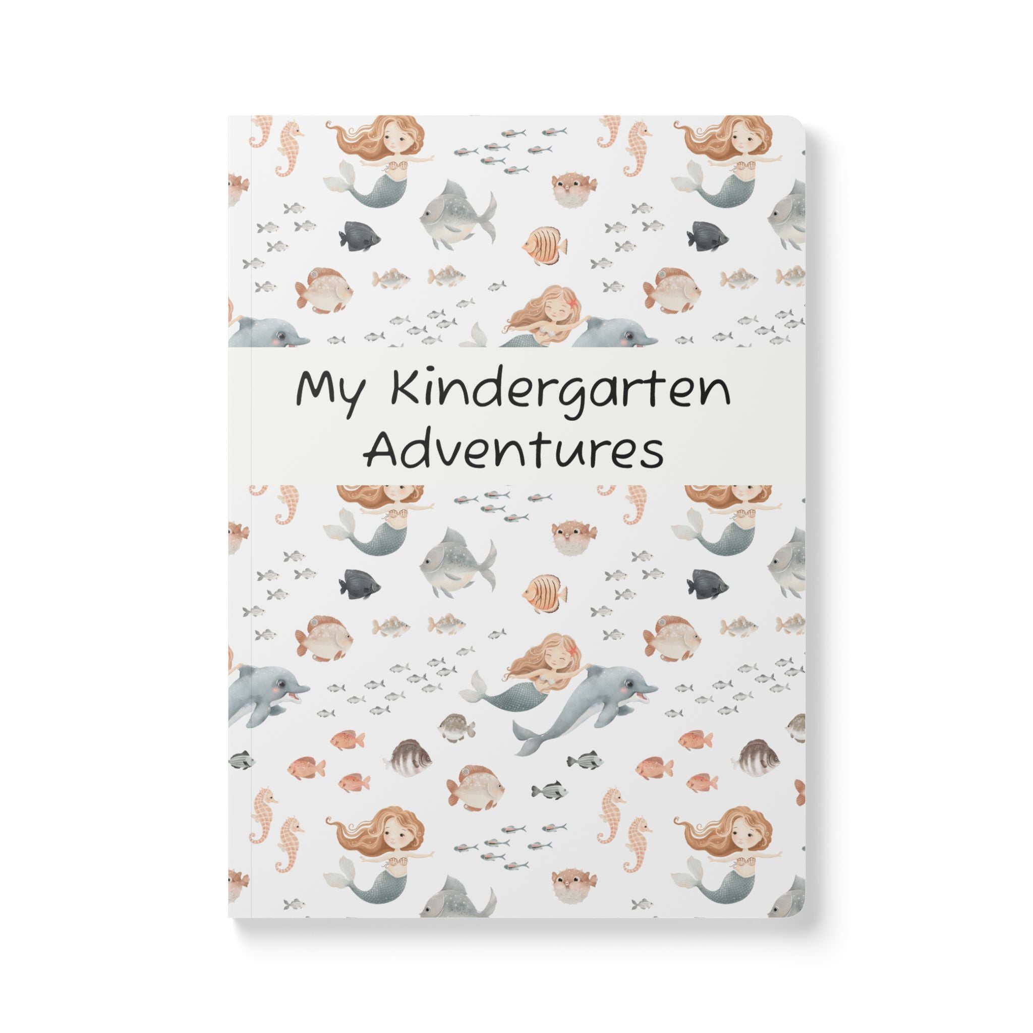 My Kindergarten Adventures Softcover Journal — Mermaid & Ocean Kids Memory Book (This Belongs To)