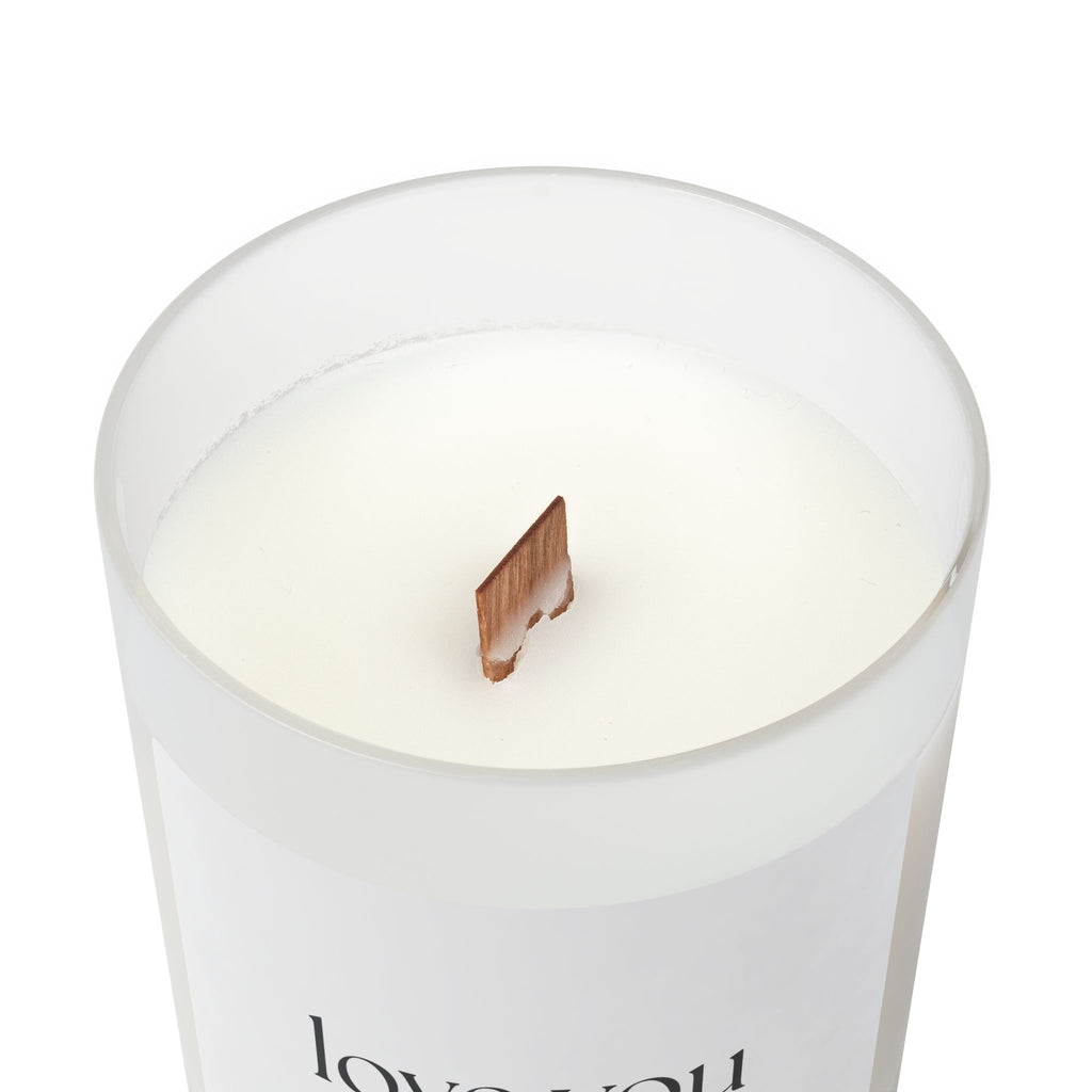 Love You Frosted Glass Candle – 11oz Scented Gift Candle
