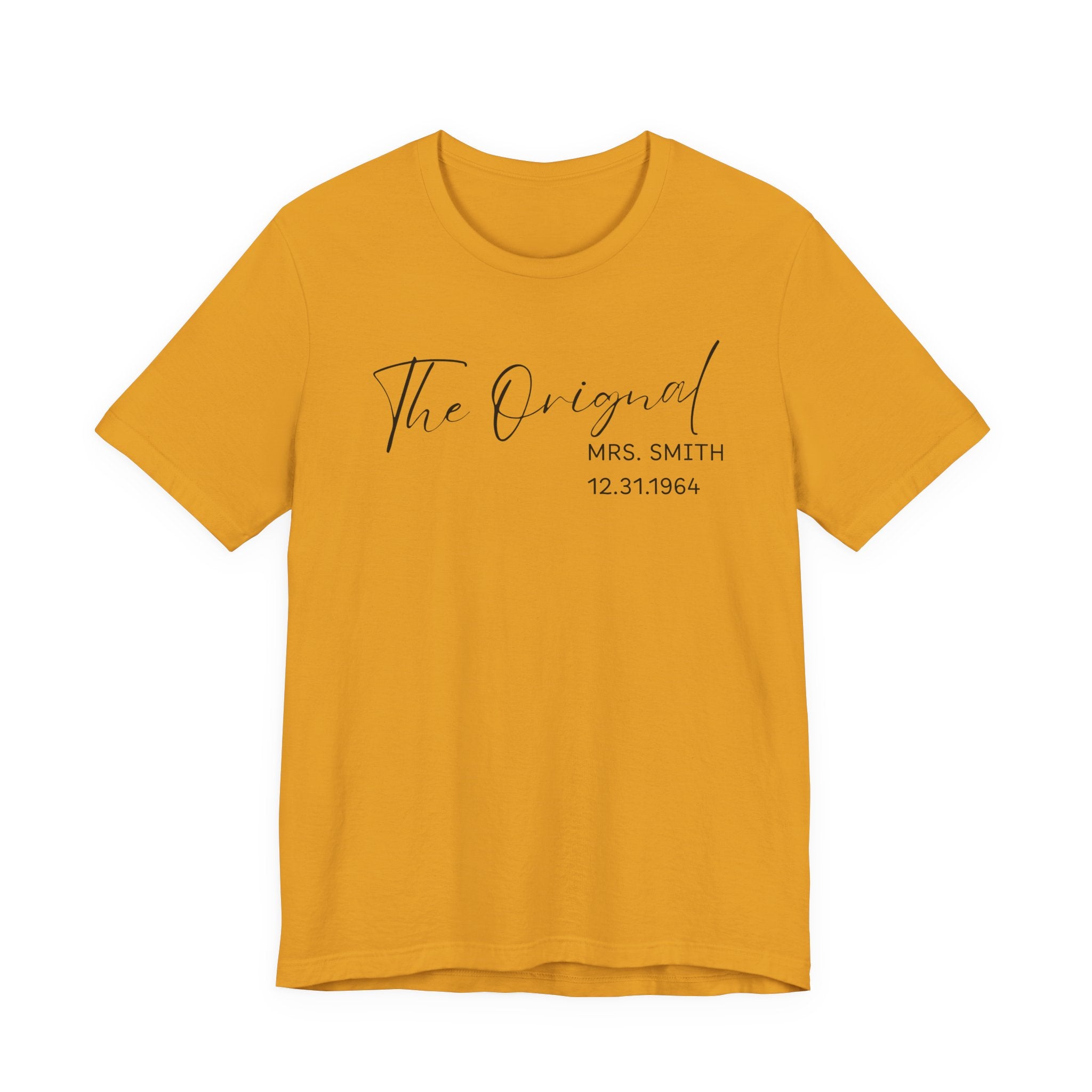 The O.G. Mrs. Script Bridal T-Shirt — Personalized Mrs. Tee