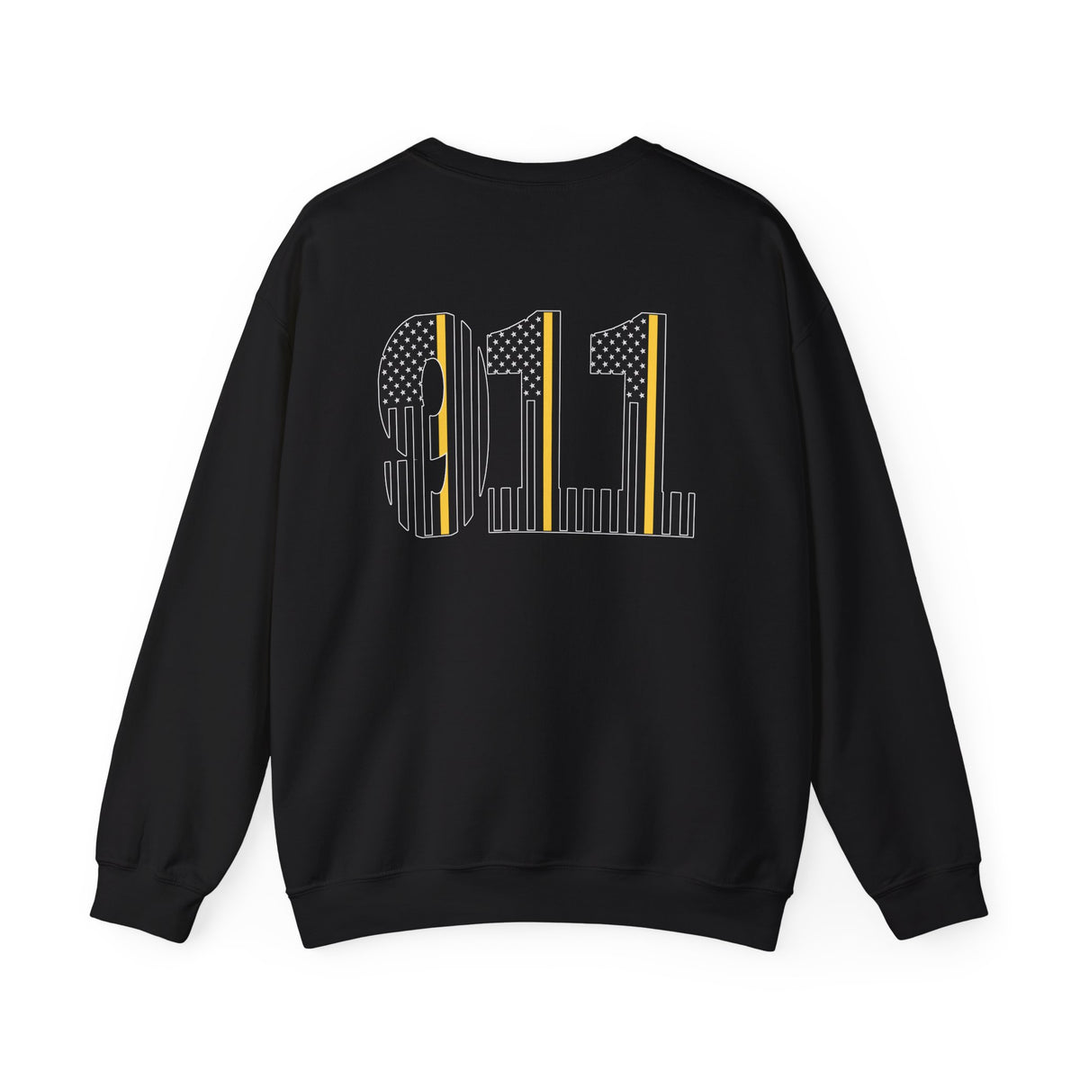 911 Thin Gold Line Flag Crewneck Sweatshirt — Thin Gold Line Dispatcher