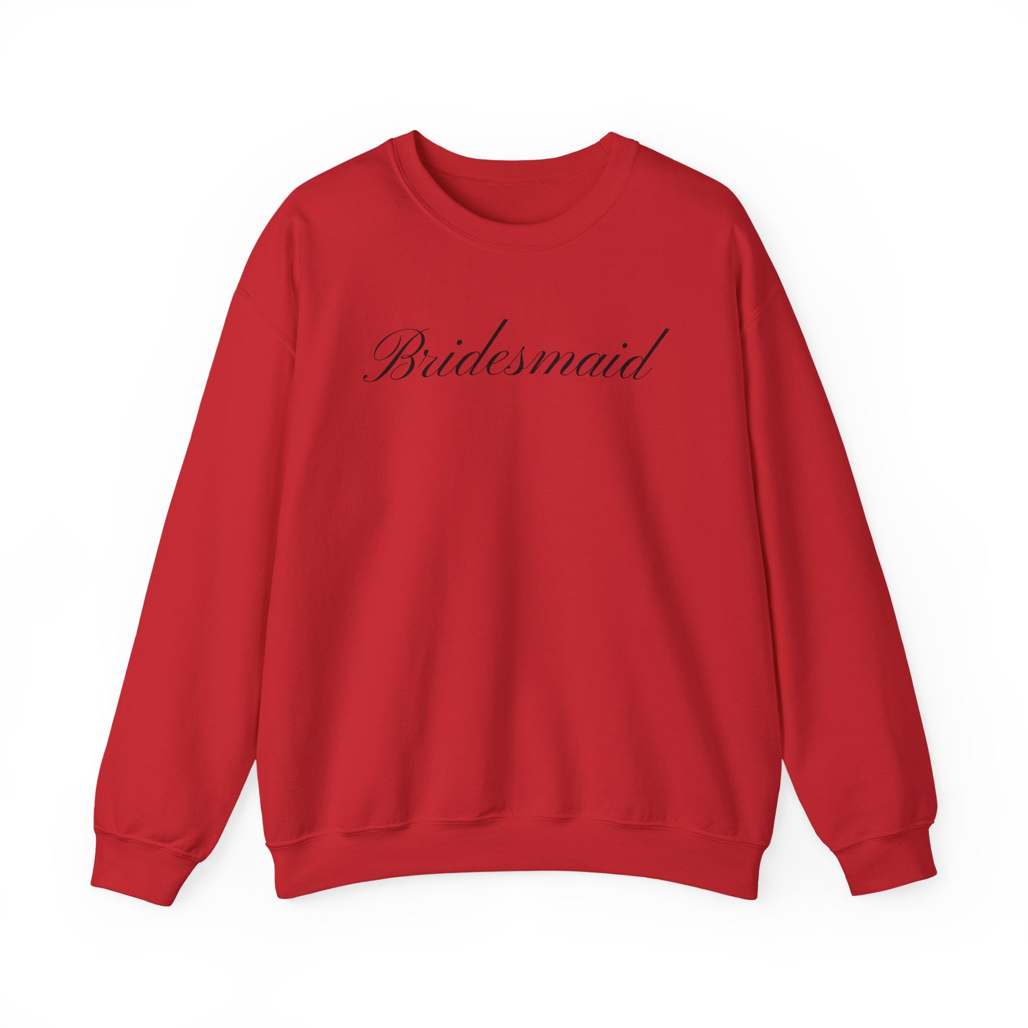 Bridesmaid Crewneck Sweatshirt - Elegant Script Bridal Party Pullover