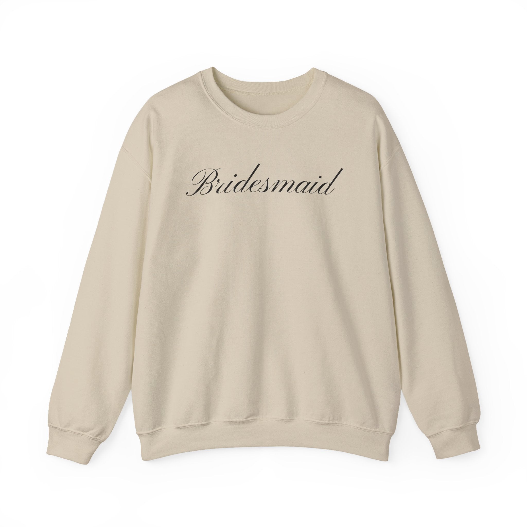 Bridesmaid Crewneck Sweatshirt - Elegant Script Bridal Party Pullover