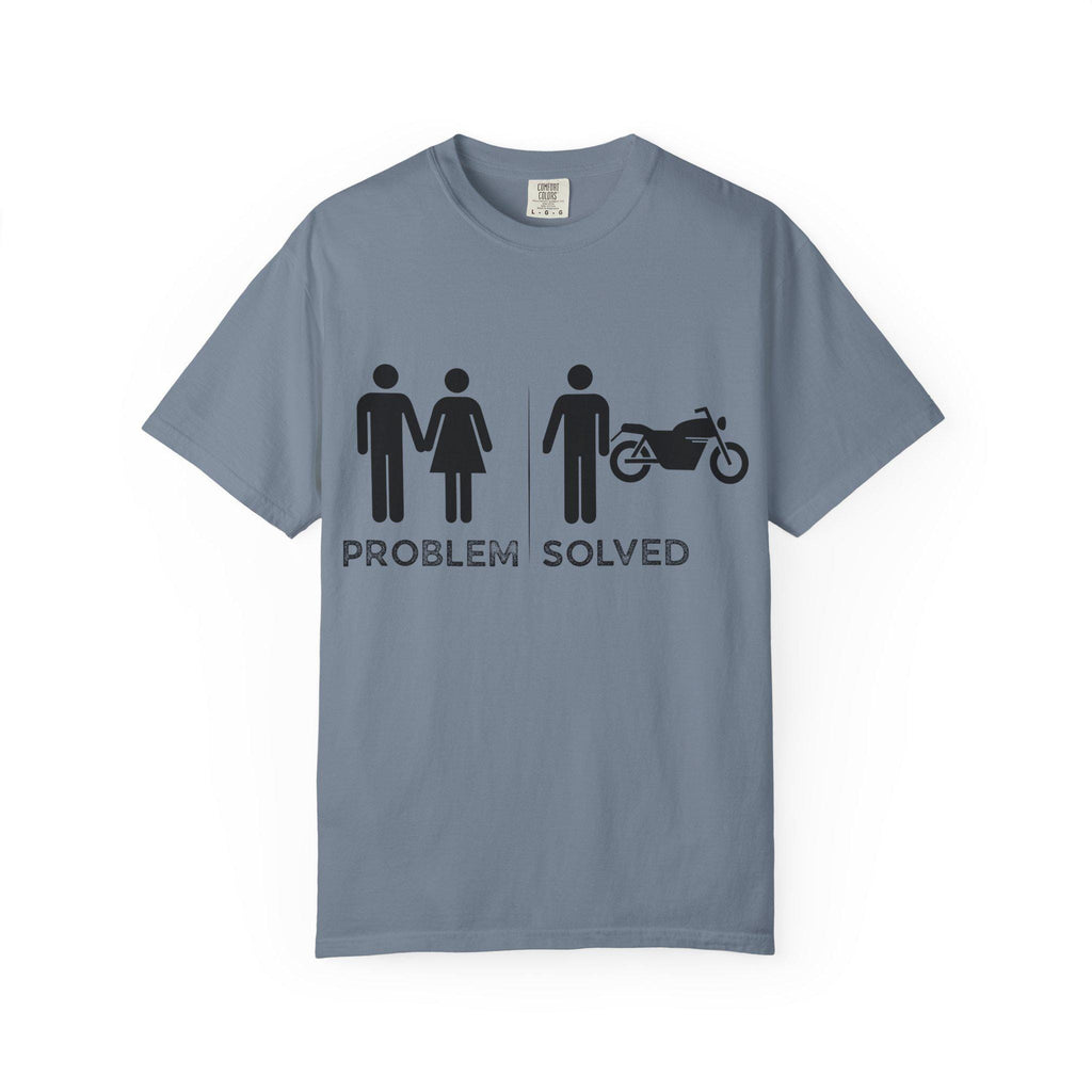 Problem Solved Motorcycle T-shirt | Funny Motorcycle Humor
