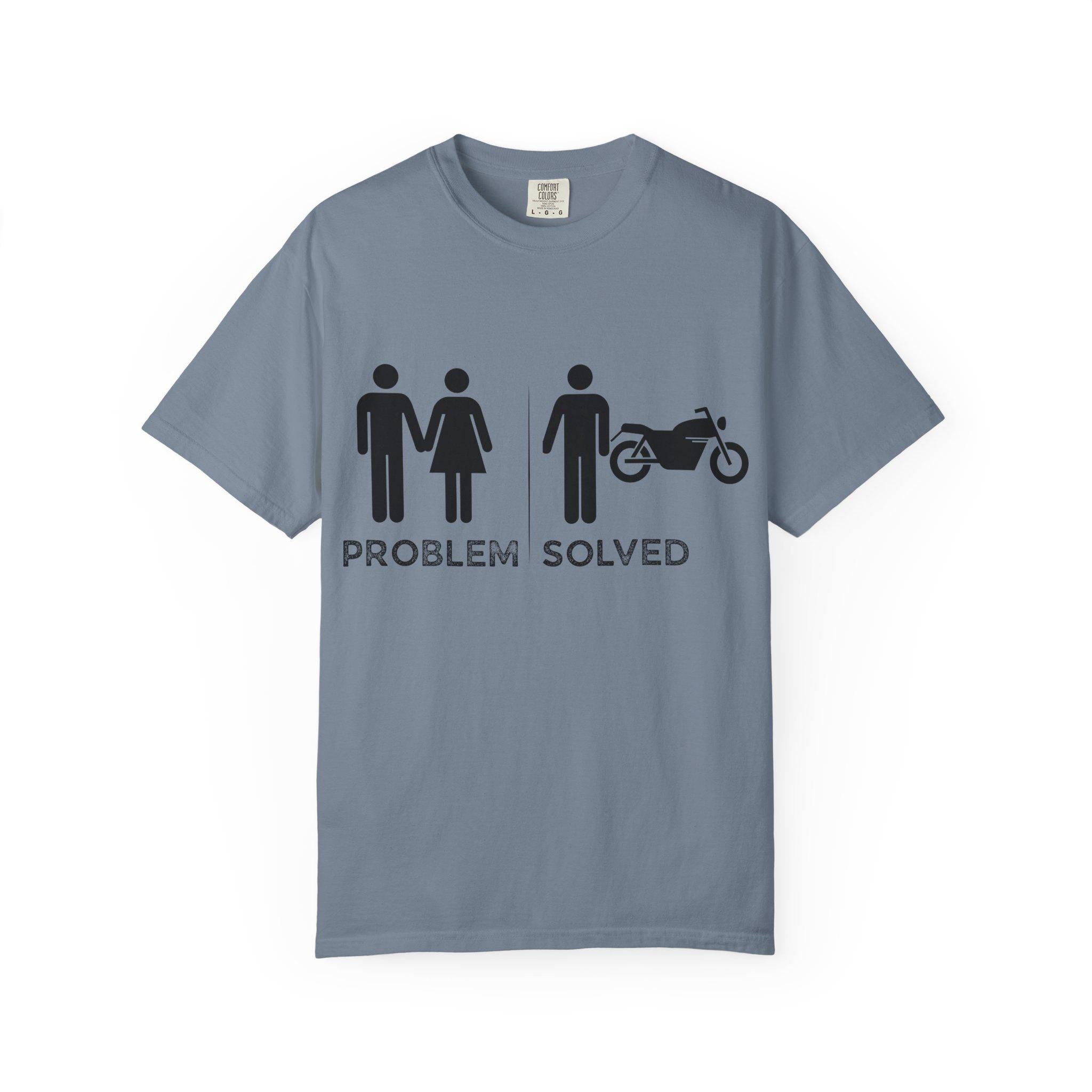 Problem Solved Motorcycle T-shirt | Funny Motorcycle Humor