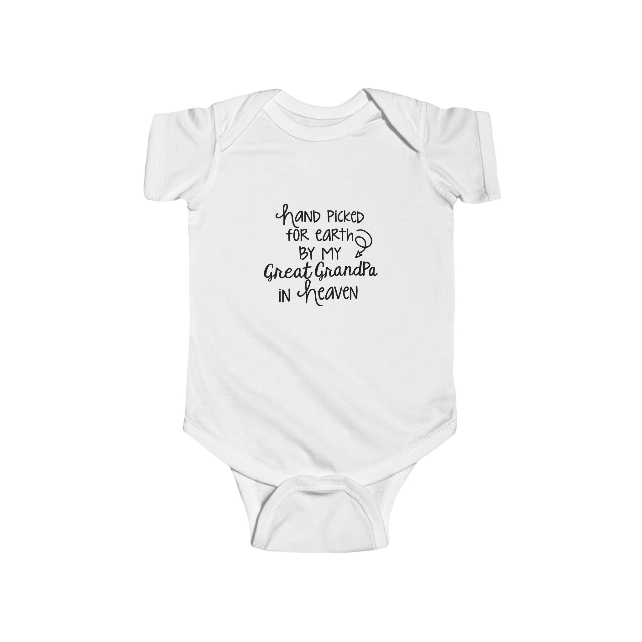 Infant Bodysuit — "Hand Picked for Earth by My Great Grandpa in Heaven" Memorial Baby One-Piece