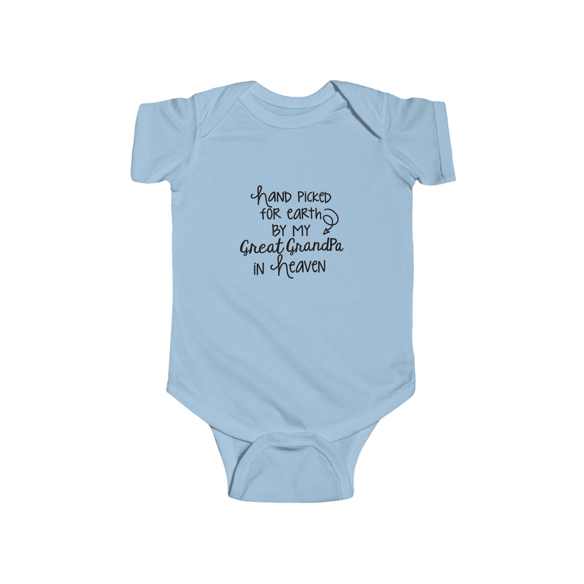 Infant Bodysuit — "Hand Picked for Earth by My Great Grandpa in Heaven" Memorial Baby One-Piece