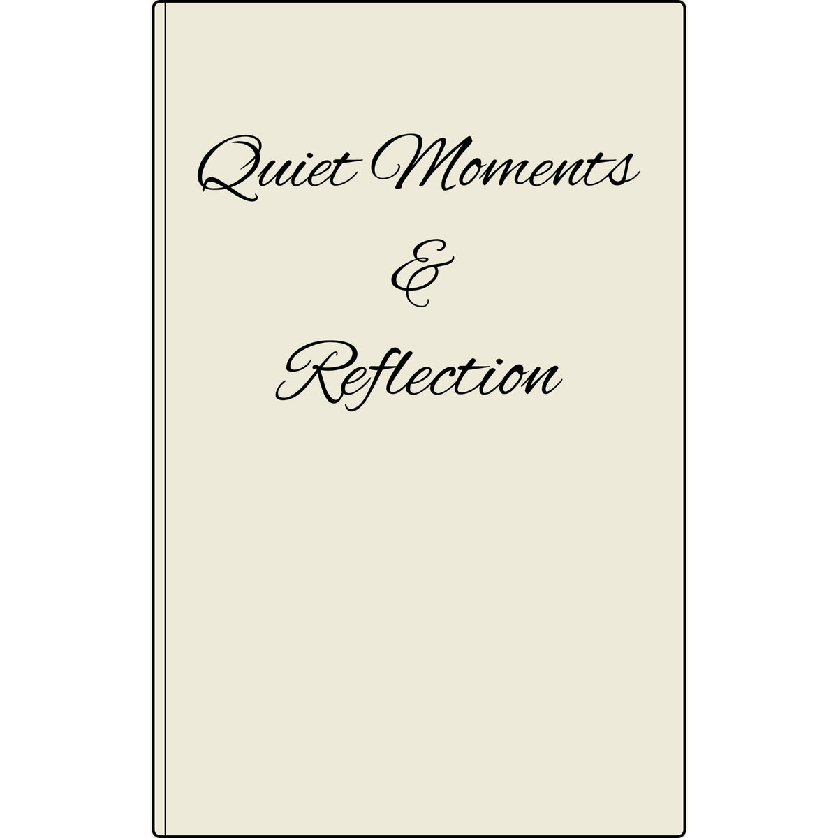 Engraved Vegan Leather Journal — "Quiet Moments & Reflection" Personalized Keepsake