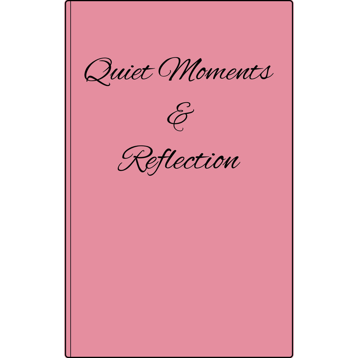 Engraved Vegan Leather Journal — "Quiet Moments & Reflection" Personalized Keepsake