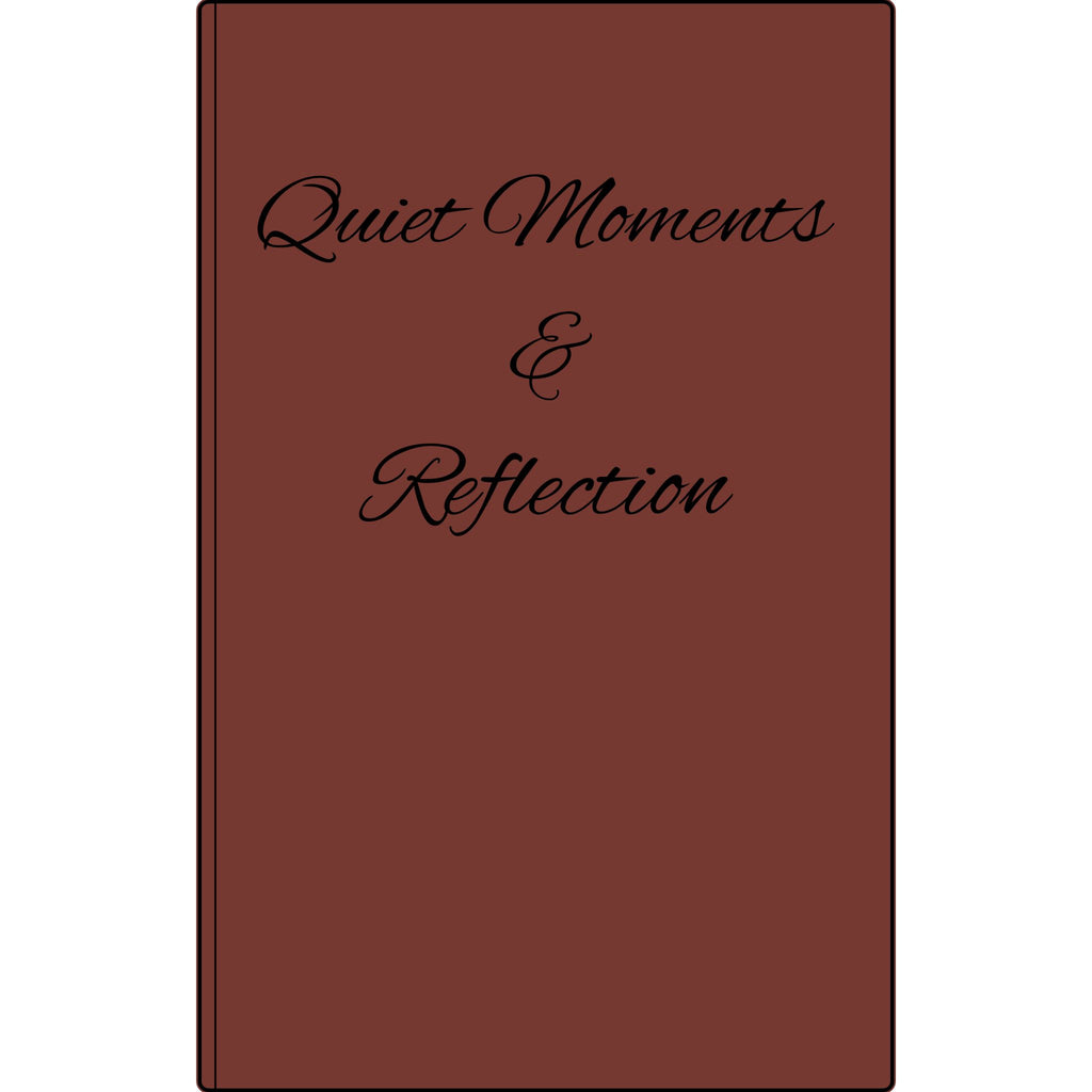 Engraved Vegan Leather Journal — "Quiet Moments & Reflection" Personalized Keepsake