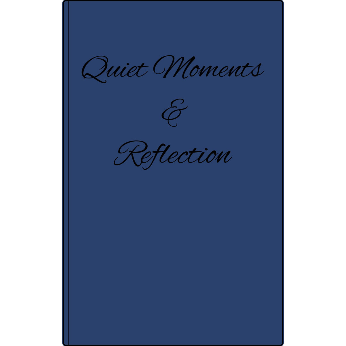 Engraved Vegan Leather Journal — "Quiet Moments & Reflection" Personalized Keepsake