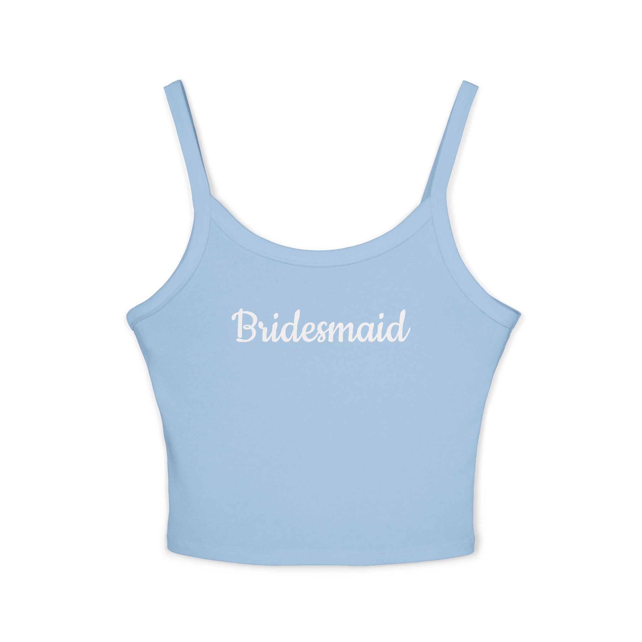 Bridesmaid Crop Tank — Bridal Party Spaghetti Strap Top
