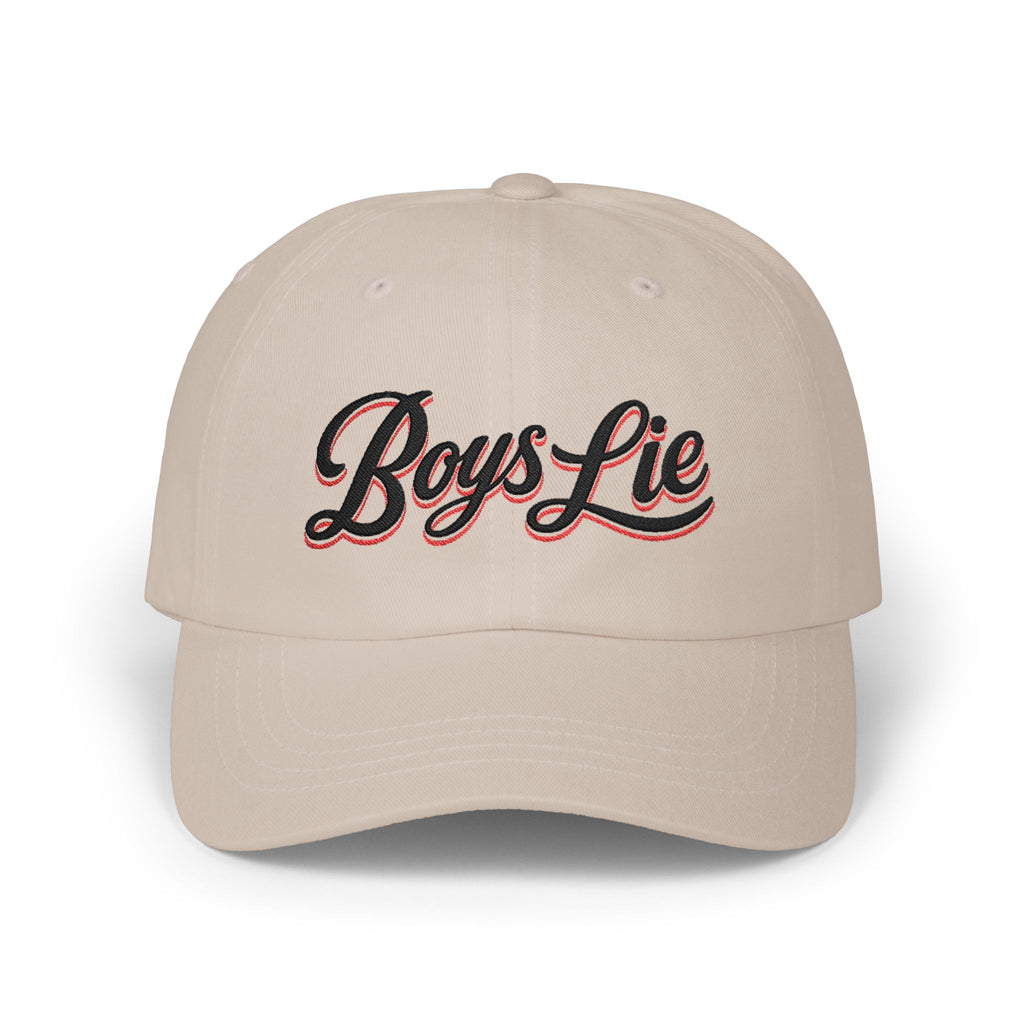 Dad Cap — "Boys Lie" Script Embroidered Baseball Hat