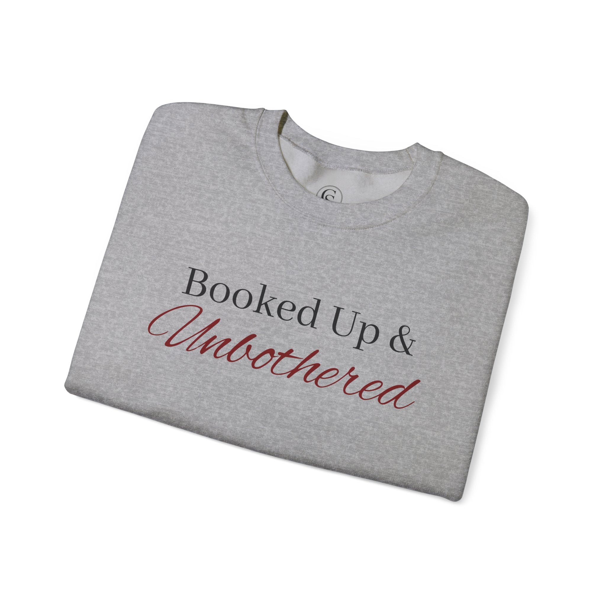Booked Up & Unbothered Crewneck Sweatshirt – Sand & Sport Grey