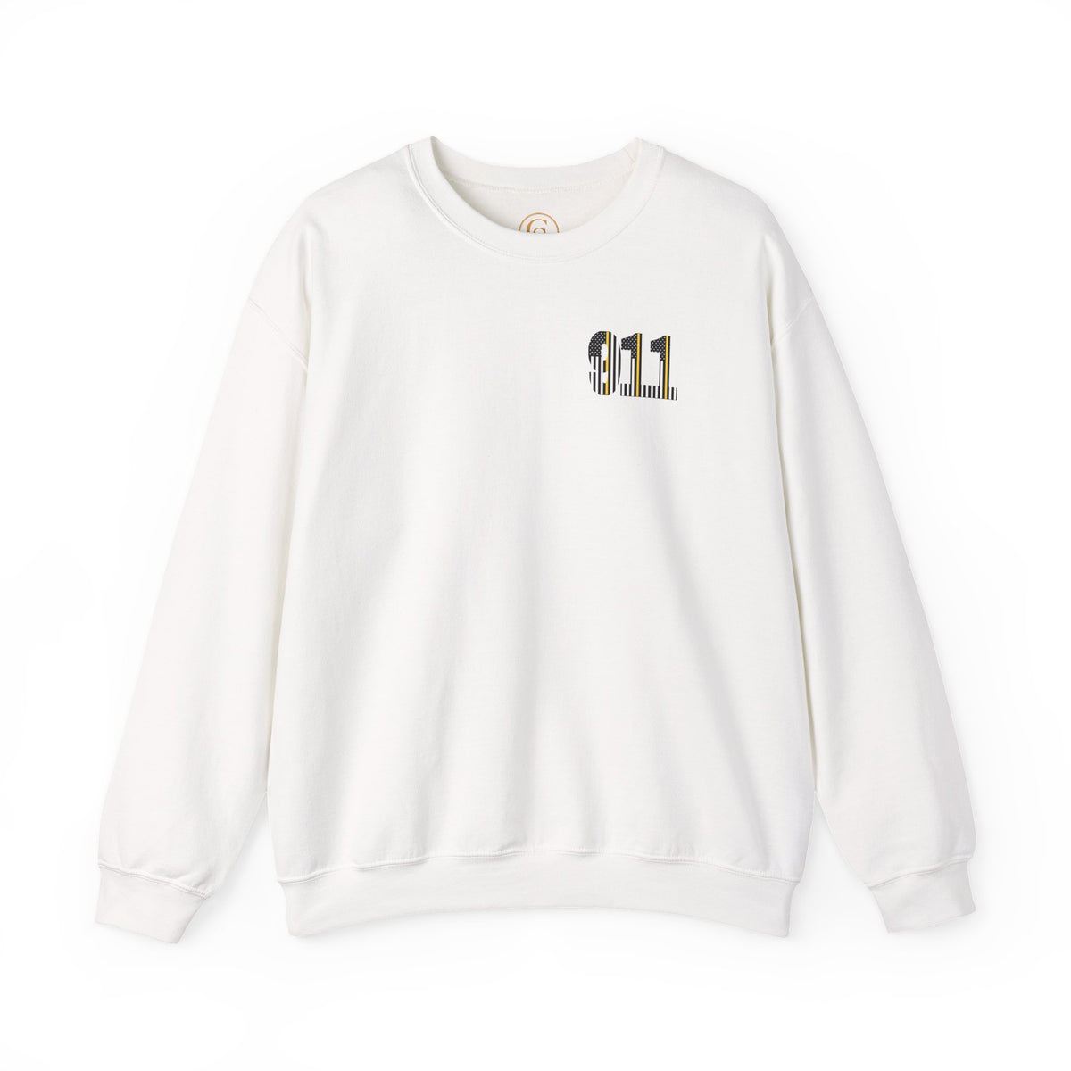 911 Thin Gold Line Flag Crewneck Sweatshirt — Thin Gold Line Dispatcher