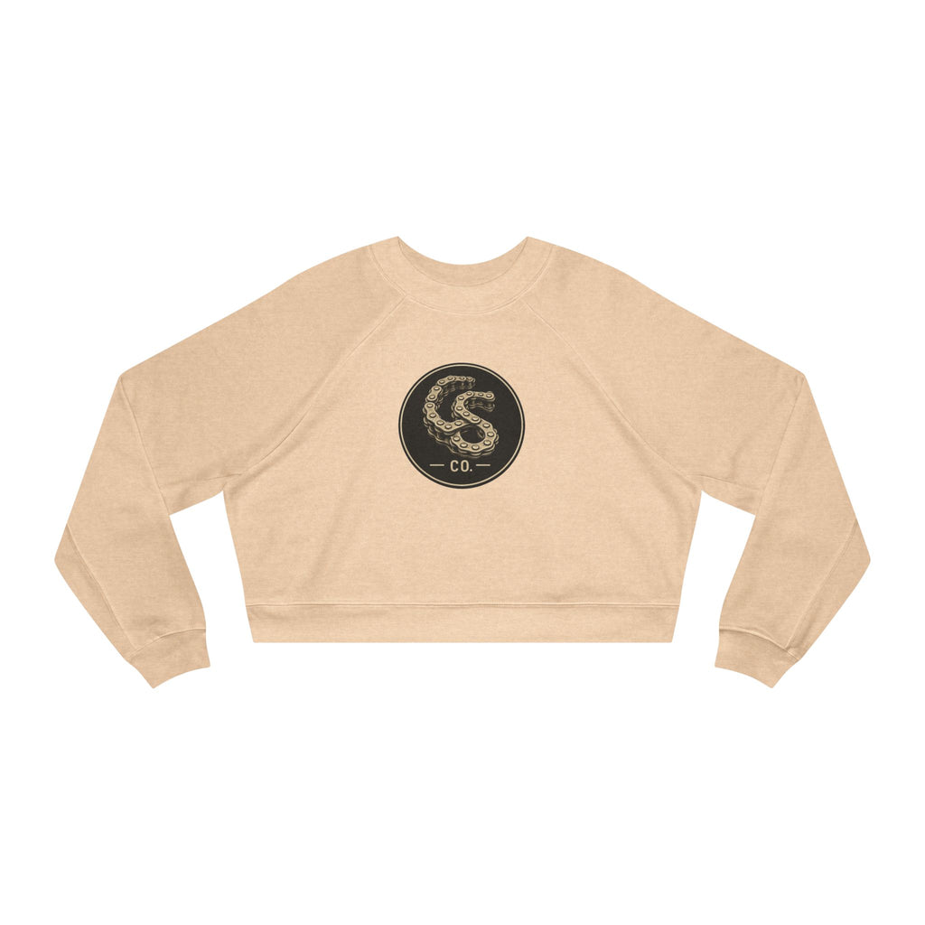 Collected Soul Gear Chain Logo Cropped Crewneck Sweatshirt