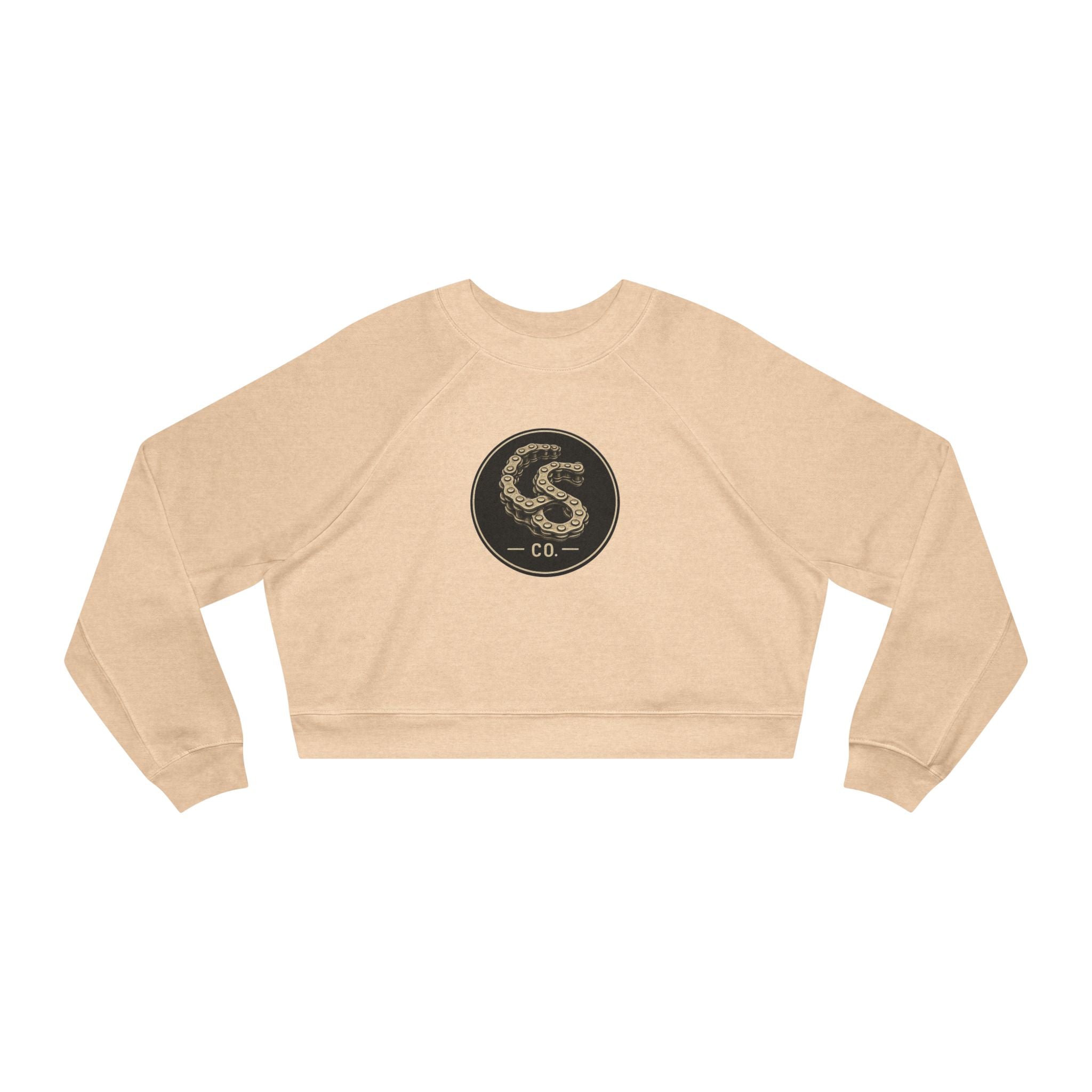 Collected Soul Gear Chain Logo Cropped Crewneck Sweatshirt