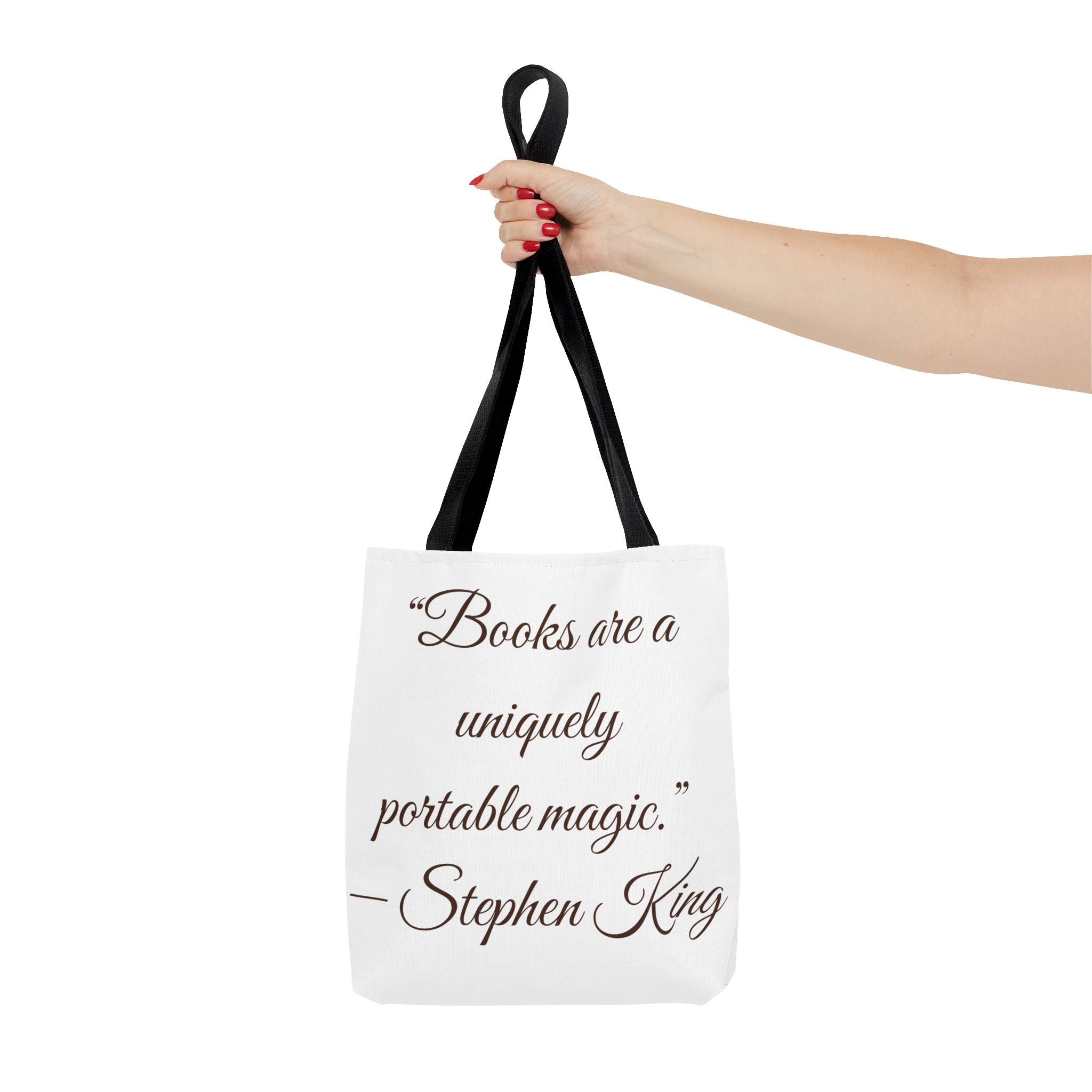 Pink Watercolor Book Tote Bag — Floral Literary Tote for Book Lovers