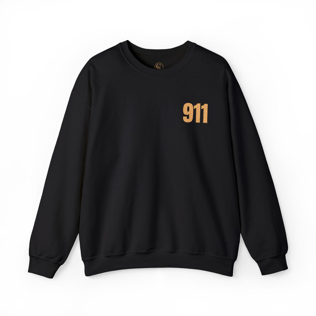 911 Gold Foil Crewneck Sweatshirt — 911 Emergency Dispatch Crewneck