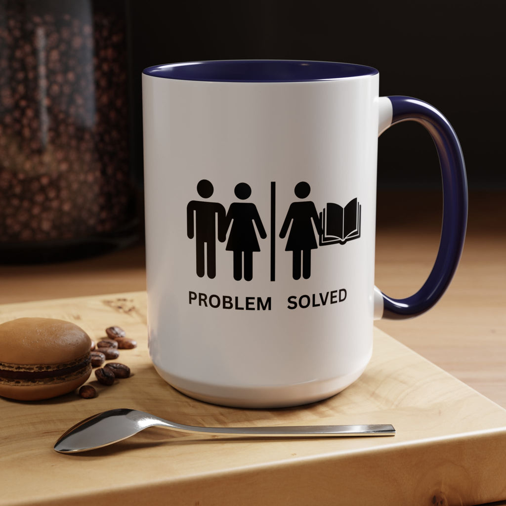 Coffee Mug — Problem Solved Funny Book Lover Gift