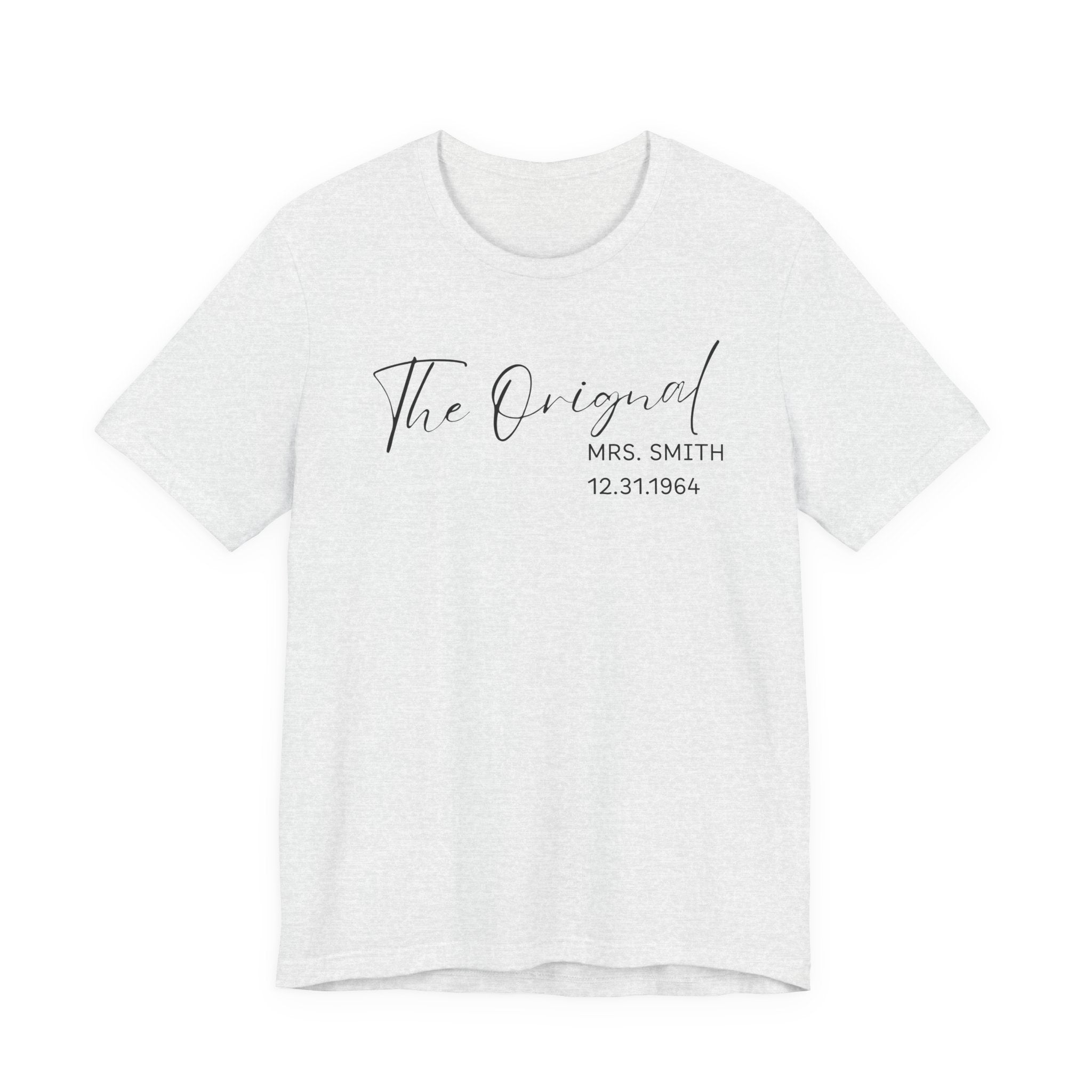 The O.G. Mrs. Script Bridal T-Shirt — Personalized Mrs. Tee