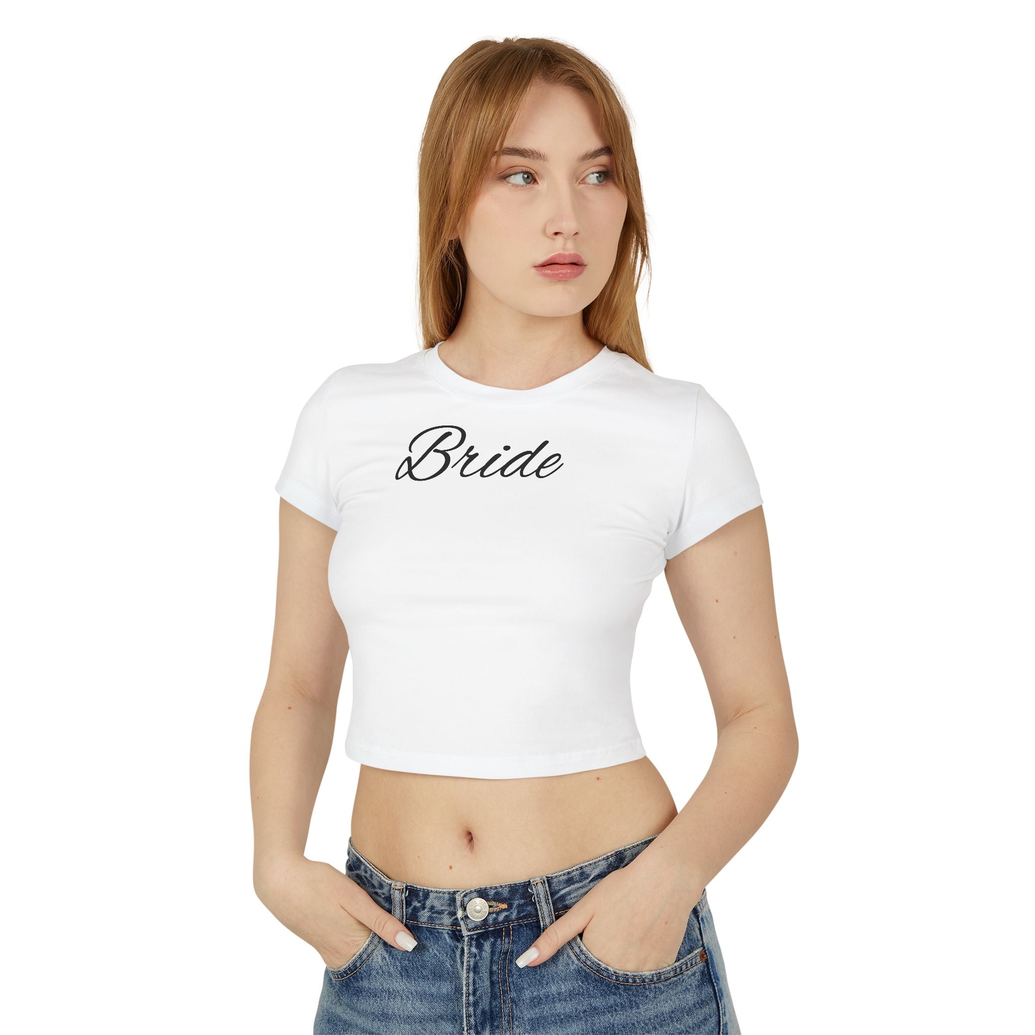 Bride Baby Tee — Bridal Party Crop Top for Bachelorette & Wedding Events