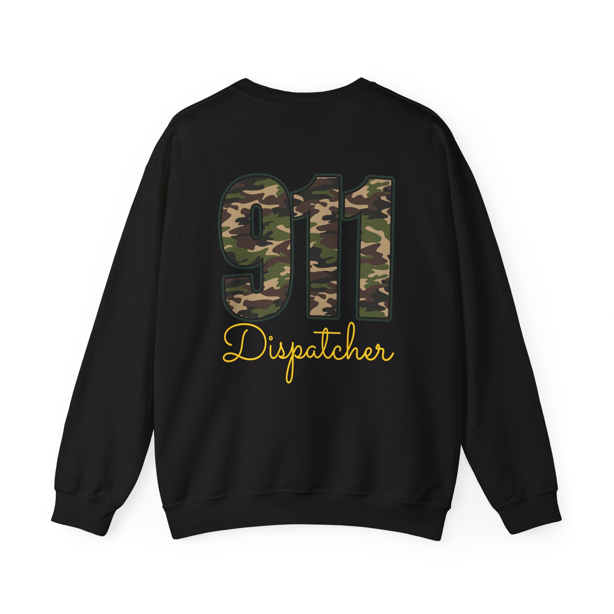 Dispatcher Crewneck Sweatshirt — Camo "911" Design