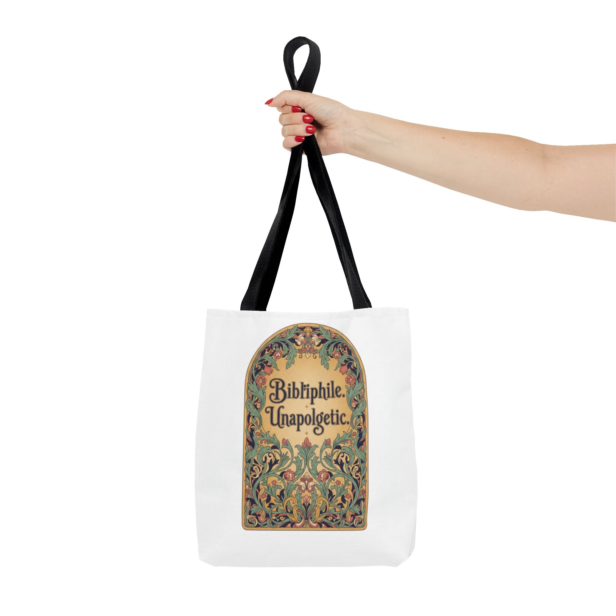 Bibliophile Tote Bag — "Bibliophile. Unapologetic." Vintage Floral Book-Lover Tote
