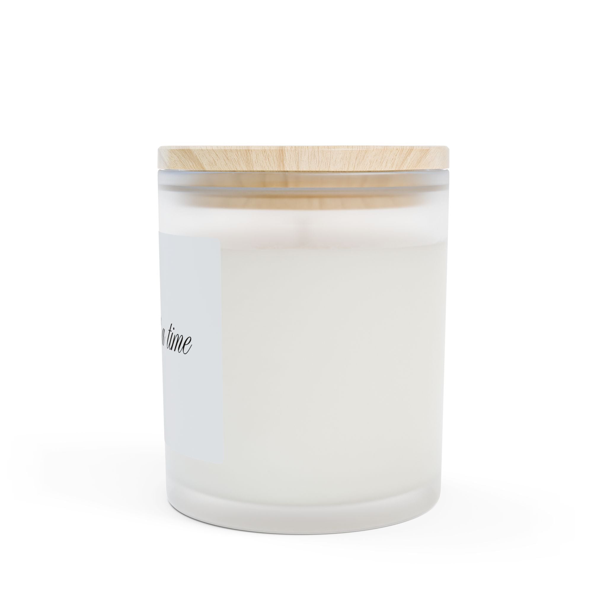 Inspirational Soy Candle - "One Day at a Time" Frosted Glass, 11oz