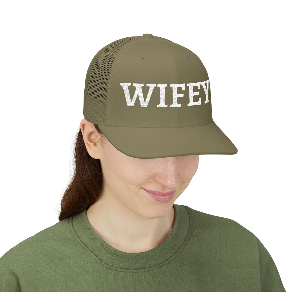 Wifey Trucker Hat – Embroidered Snapback Cap for Brides, Bachelorette & Newlyweds
