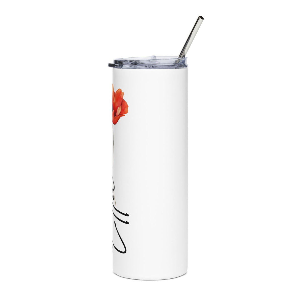 Just for Ella Poppy Flower 20oz Stainless Steel Tumbler