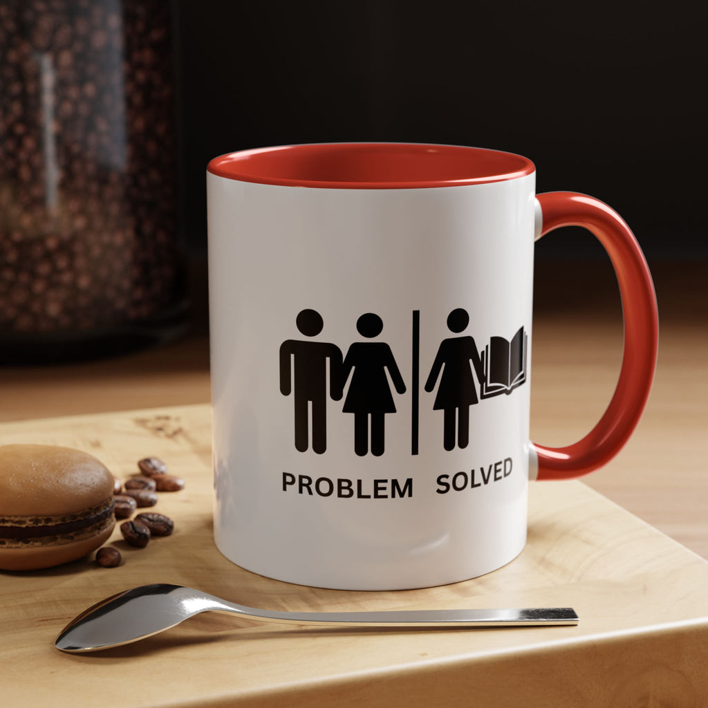 Coffee Mug — Problem Solved Funny Book Lover Gift