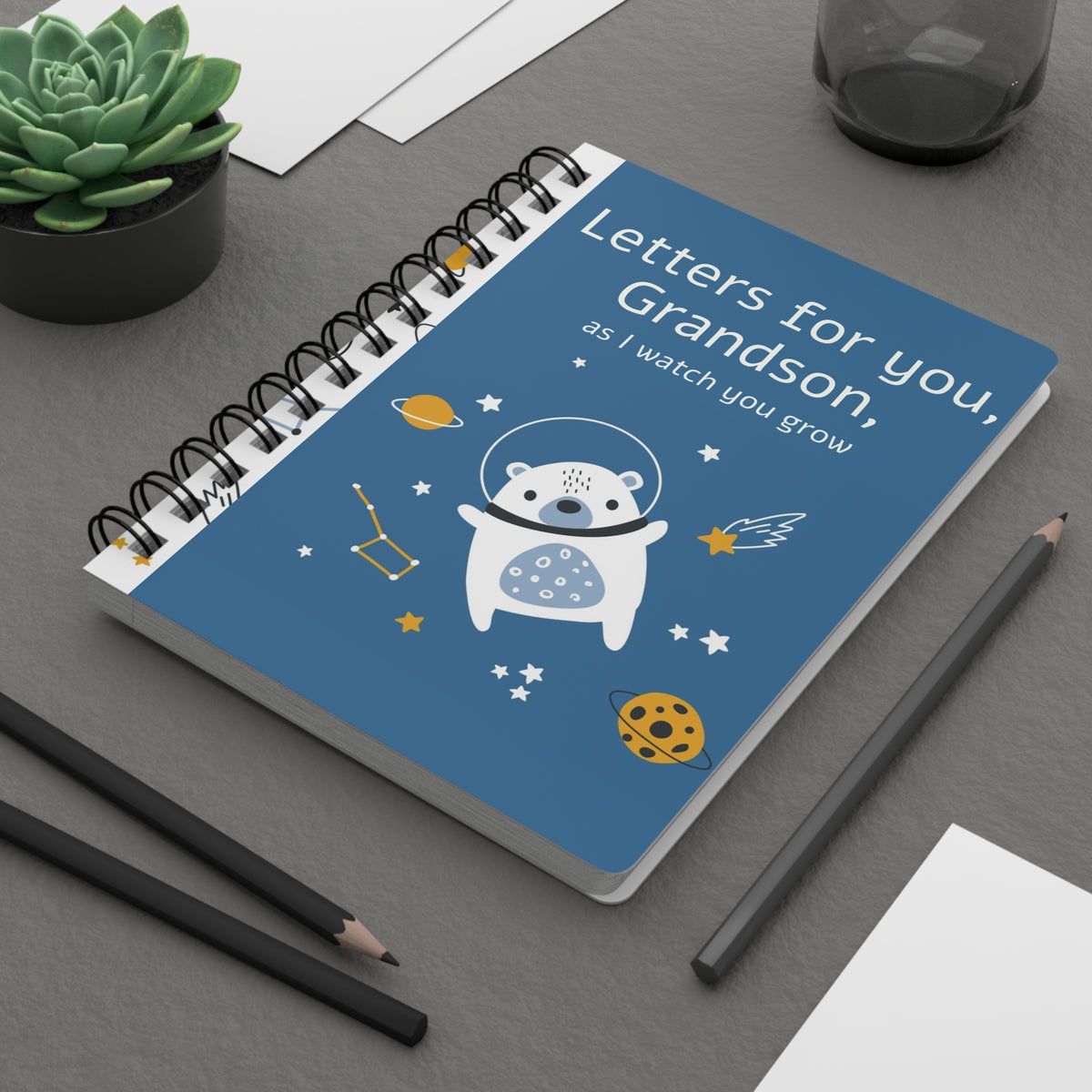 Letters to You, Grandson - Spiral-Bound Keepsake Journal