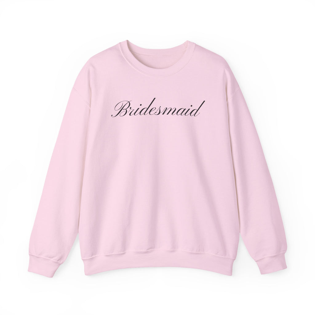 Bridesmaid Crewneck Sweatshirt - Elegant Script Bridal Party Pullover