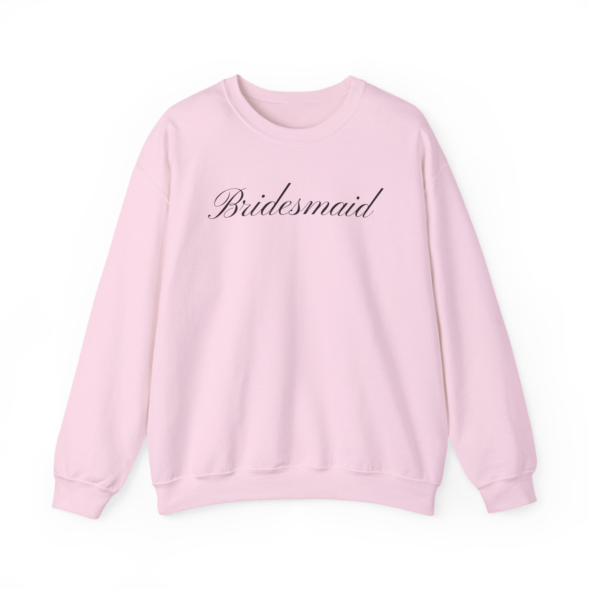 Bridesmaid Crewneck Sweatshirt - Elegant Script Bridal Party Pullover