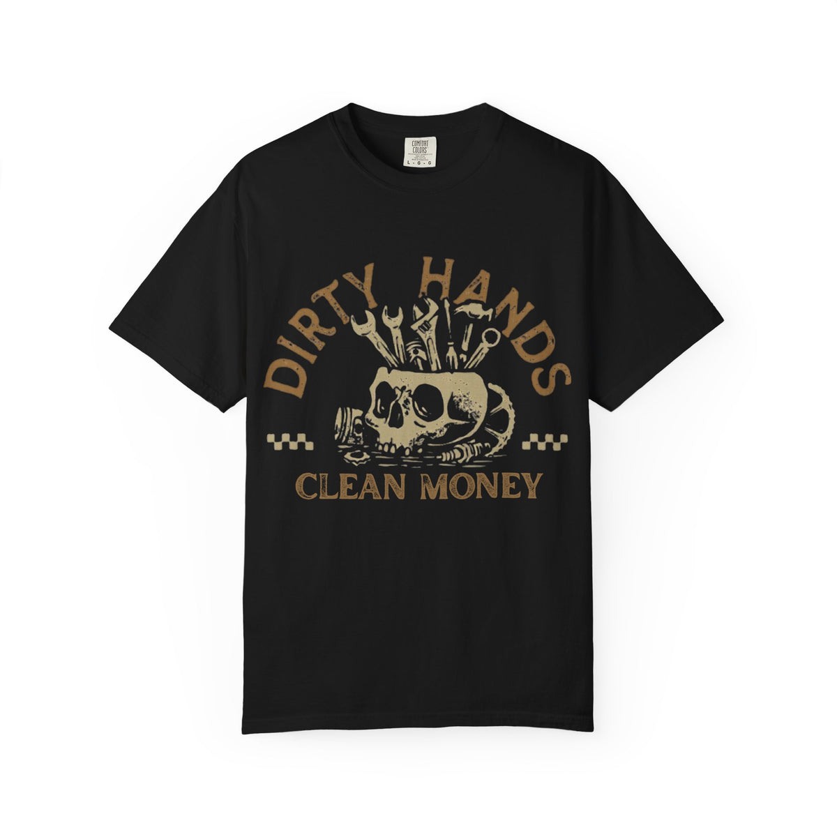 Dirty Hands, Clean Money Black Vintage Graphic Tee Shirt