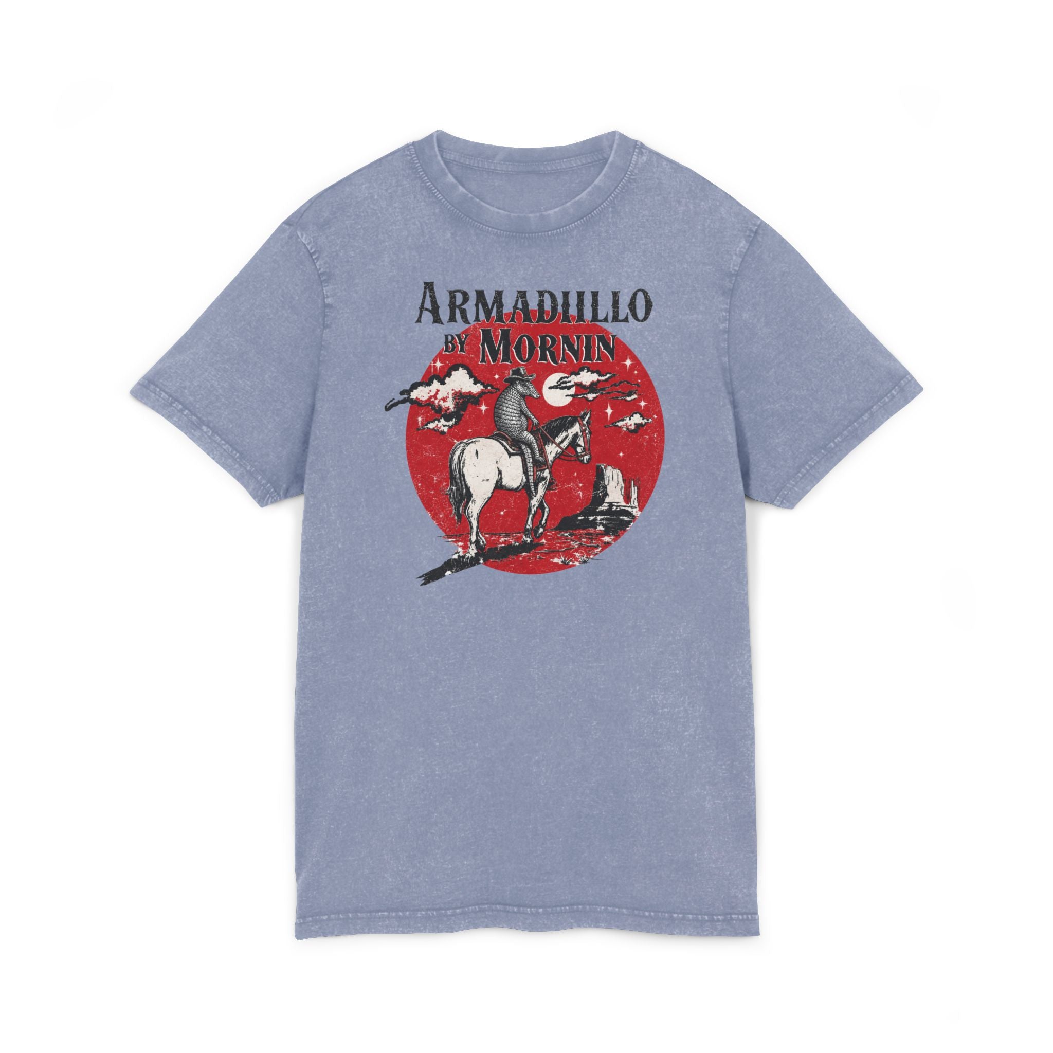 Acid Washed Round Neck Tee