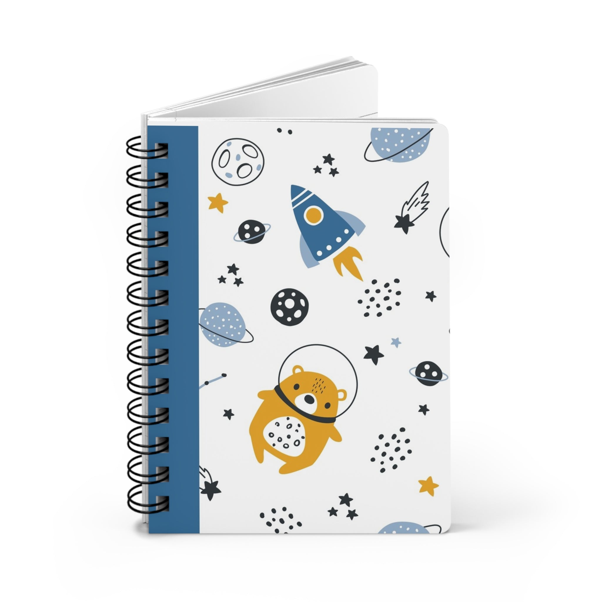 Dream Big Astronaut Bear Spiral Journal  |  Cute Space Notebook for Kids