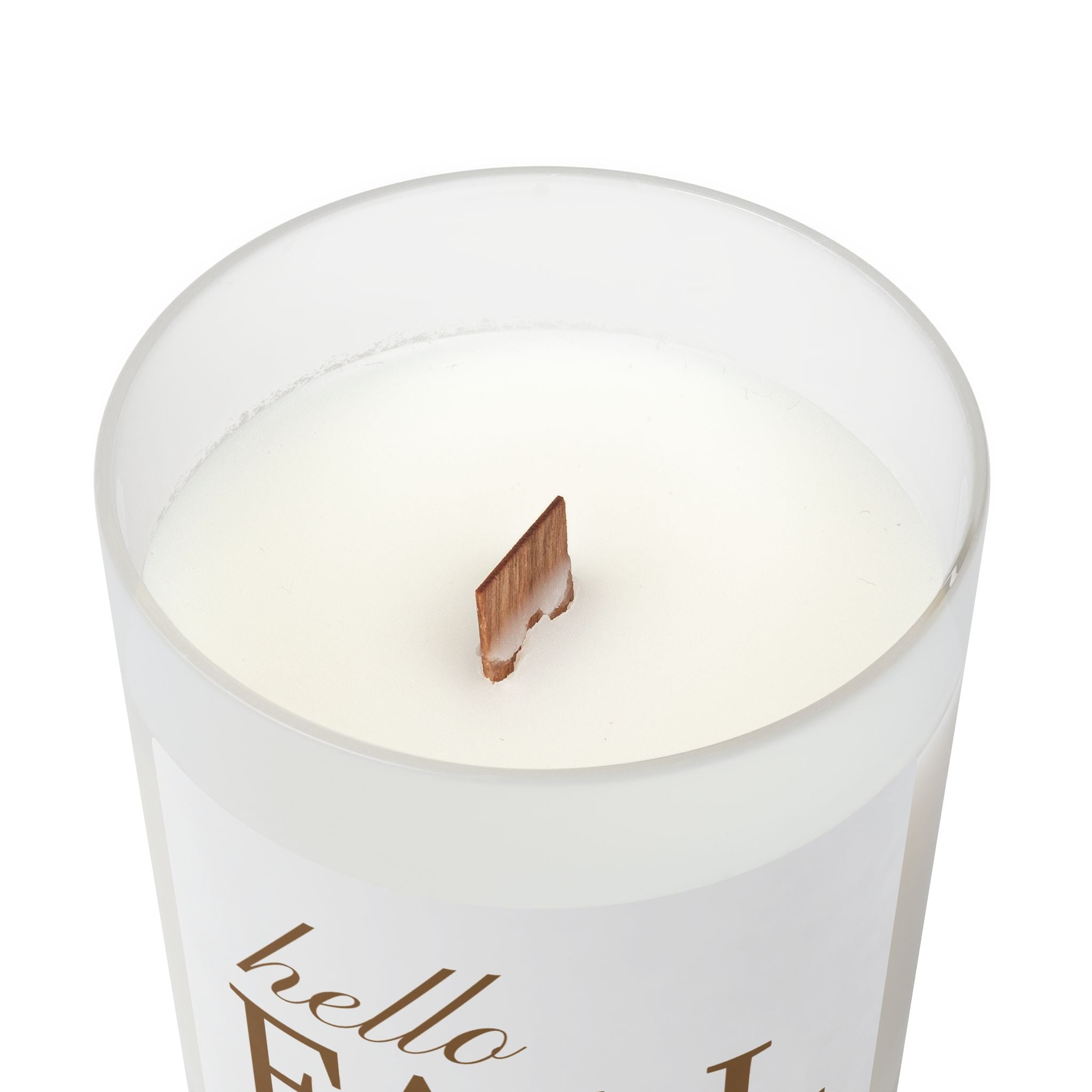 Hello Fall Candle — Frosted Glass 11oz