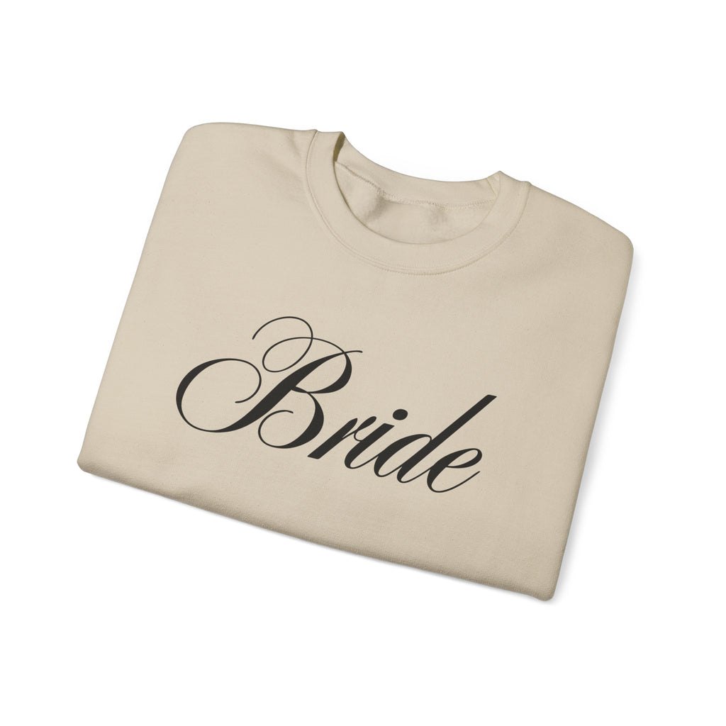 Bride Script Sweatshirt — Bridal Crewneck Pullover for Bachelorette & Wedding Day